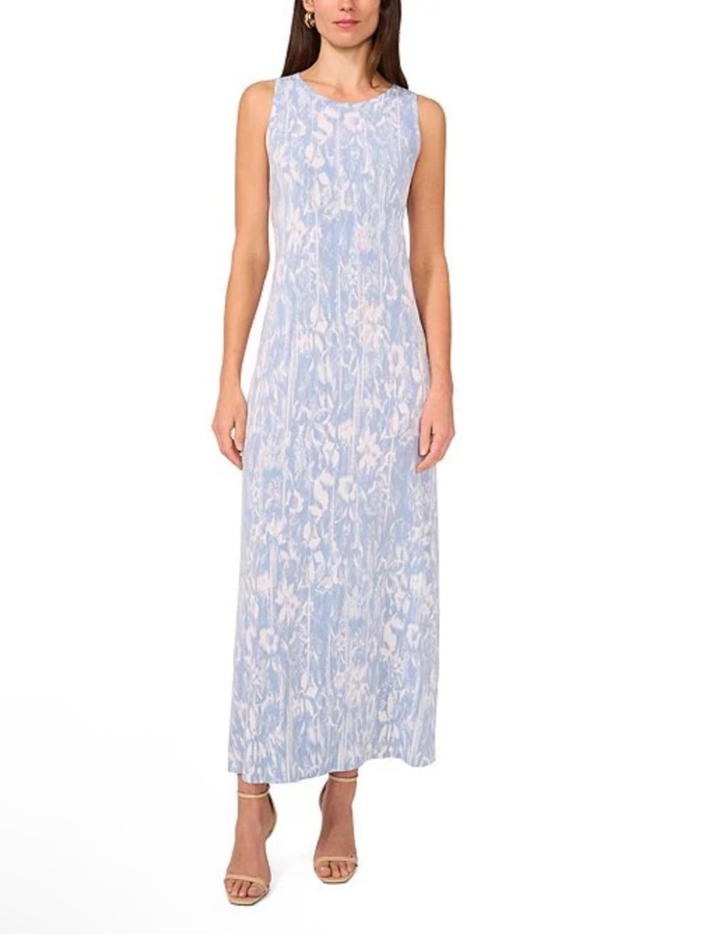 NWT Vince Camuto Knit Crew Neck Sleeveless Keyhole Back Maxi Dress